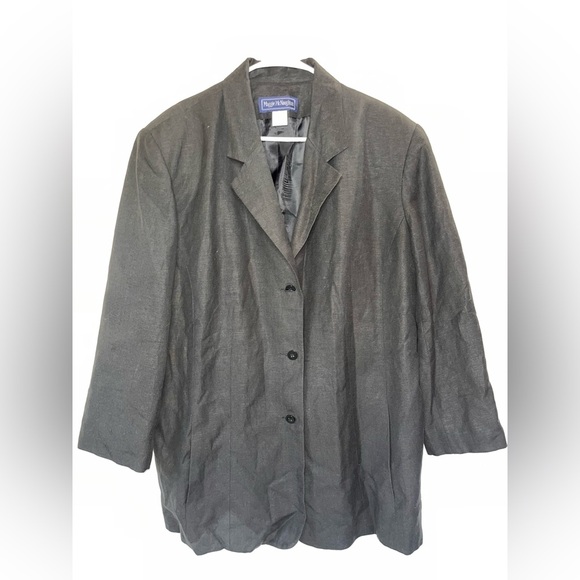 Maggie Mcnaughton Perfect Oversized Trending Stylish Black Linen Women’s 18W - Picture 9 of 9